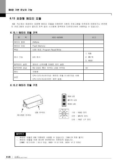 XBC 고급형, XBM 표준형 (XBM-DR16S외 10종) 사용설명서 (국문)