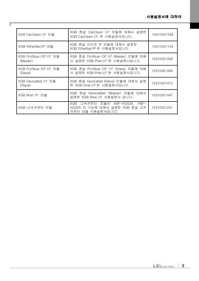 XBC 고급형, XBM 표준형 (XBM-DR16S외 10종) 사용설명서 (국문)