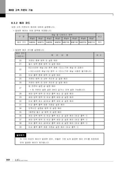 XEC 고급형 기본유닛(XEC-DN32H외 7종) 사용설명서 (국문)