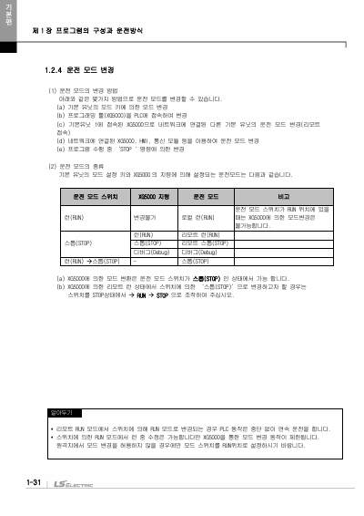 XBC 고성능 기본유닛 사용설명서(XBC-DN32U외 8종) (국문)