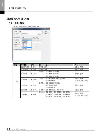 XBC 고성능 기본유닛 사용설명서(XBC-DN32U외 8종) (국문)