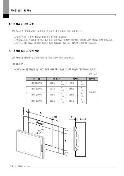 iXP3 패널 HW 매뉴얼 V1.2 (국문)