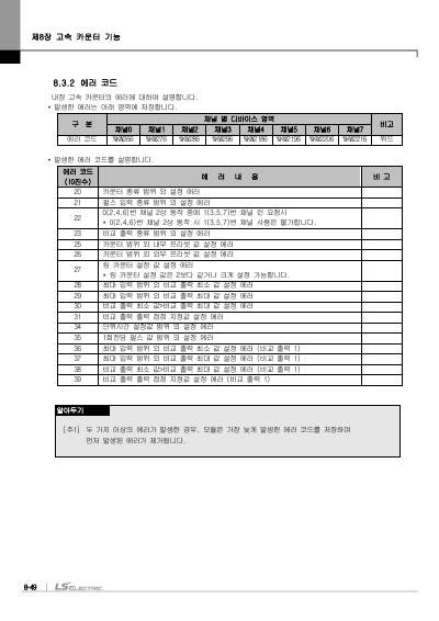 XEC 표준형/경제형 기본유닛(XEC-DN20SU, XEC-DN10E외 22종)사용설명서 (국문)