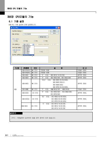 XEC 표준형/경제형 기본유닛(XEC-DN20SU, XEC-DN10E외 22종)사용설명서 (국문)