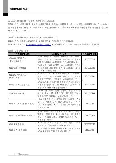 XGB 시리즈 내장 위치 결정 사용설명서 (국문)