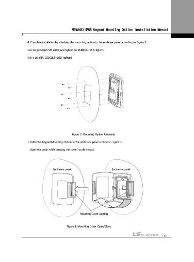 iS7/H100 NEMA4X/IP66 키패드 마운트 옵션 사용설명서 (국문)