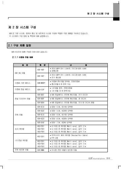 XGR INC 사용설명서(단종) (국문)